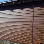 Сайдинг металлический мореный дуб матовый 0,5 мм L-брус ширина 240 мм ECOSTEEL
