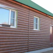 Сайдинг металл Бревно Мореный дуб матовый 0.5мм ширина 330мм Woodstock экостиль