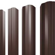 Штакетник металлический М-100, 0.4м цвет 8017 шоколад